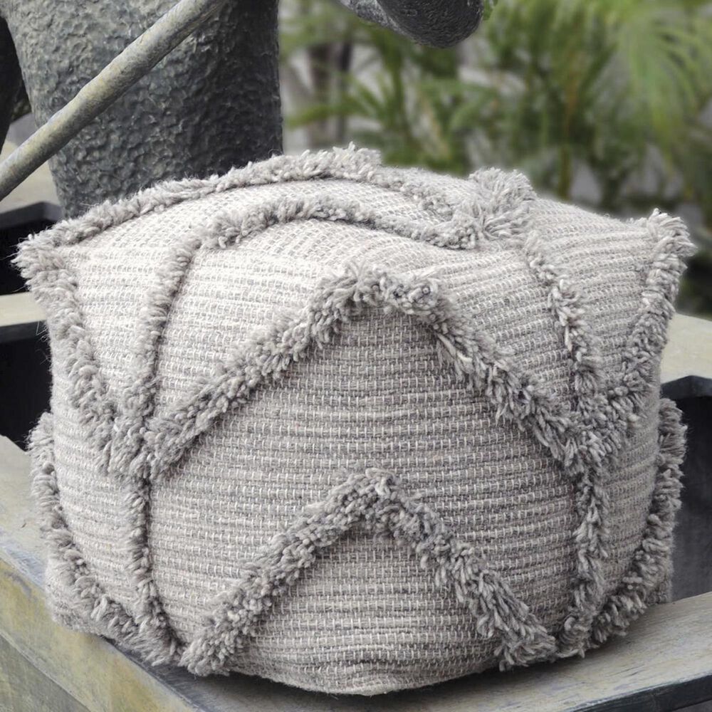 Uttermost Olfen Pouf in Gray , , large