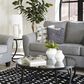 Ashley Mathonia Stationary Sofa and Loveseat Set in Smoke, , large