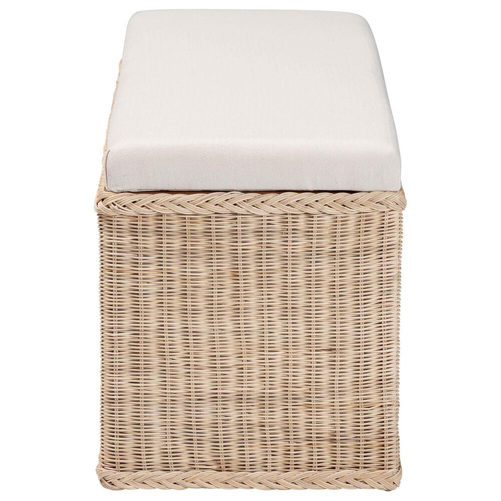 Baxton Studio Barid Rectangle Storage Bench in Natural, , large