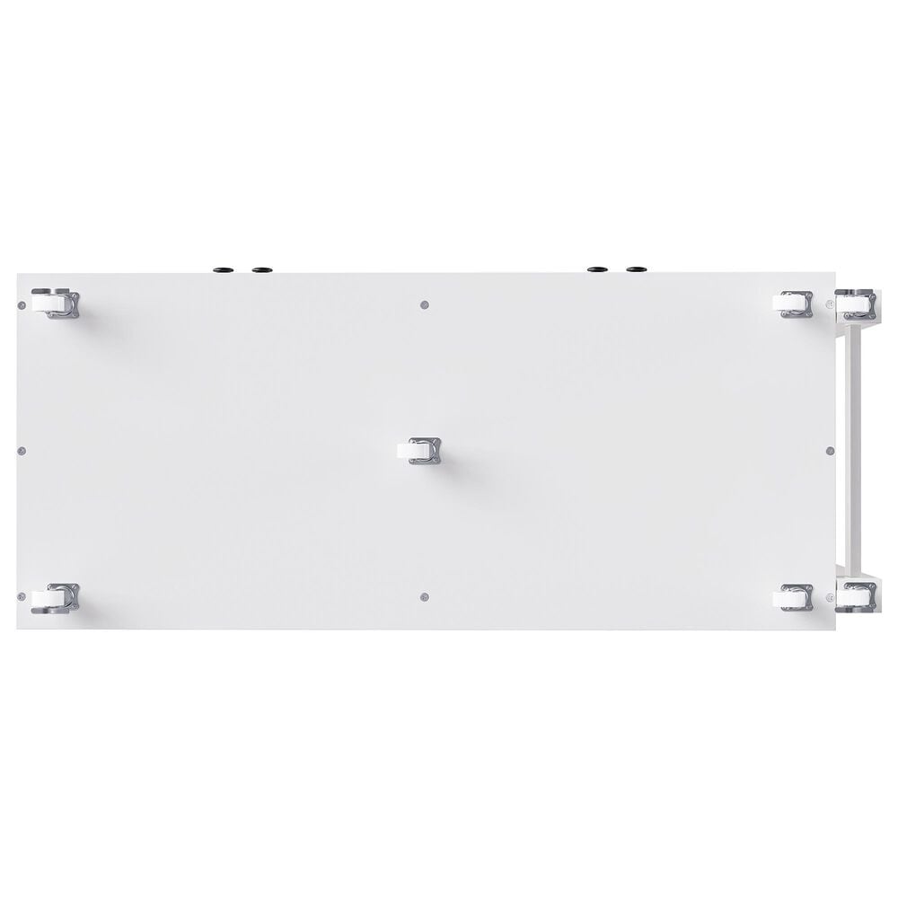 HOMLUX 75" Kitchen Island with Extendable Dining Table in White, , large