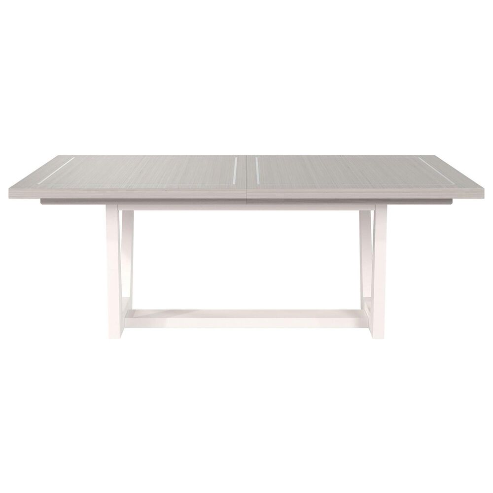 Bernhardt Stratum Dining Table in Mist, Fossil and Polished Nickel - Table Only, , large