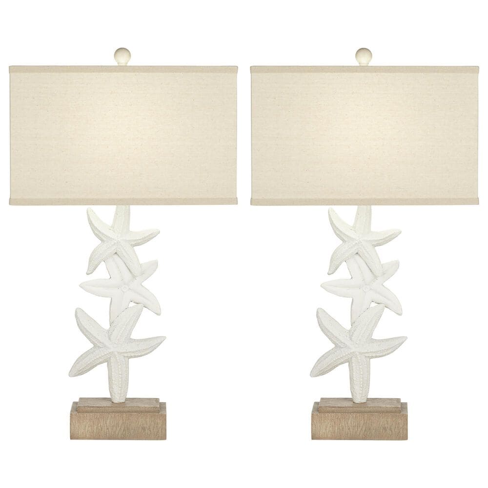 Pacific Coast Lighting Seastar Sonata Table Lamp in White (Set of 2), , large