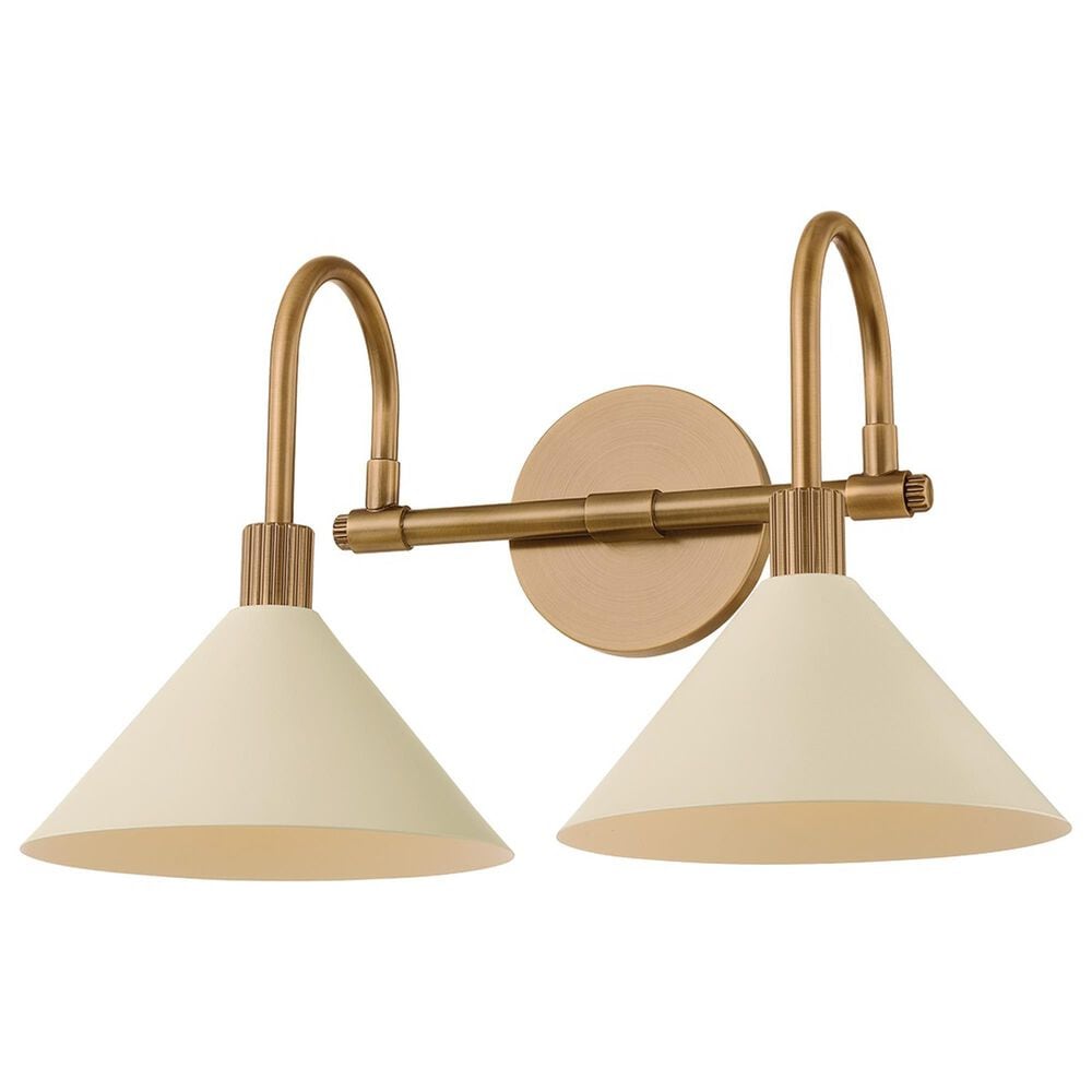 Troy Lighting Jovani 2-Light Bath Vanity in Patina Brass and Soft Sand, , large