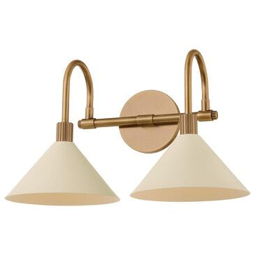Troy Lighting Jovani 2-Light Bath Vanity in Patina Brass and Soft Sand, , large