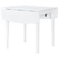 Linon Home Decor Torino Drop Leaf Dining Table in White - Table Only, , large
