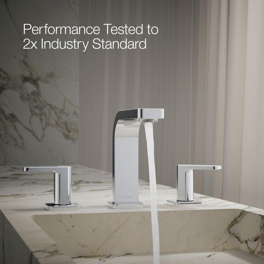 Kohler Parallel Widespread Bathroom Sink Faucet in Polished Chrome, , large