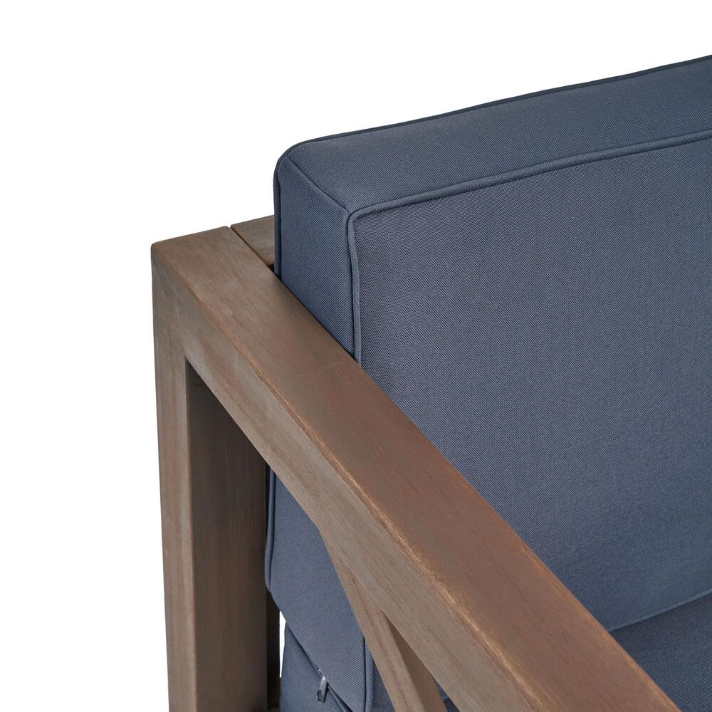 Hearth and Haven Brava Outdoor Club Chair with Dark Gray Cushion in Grey, , large