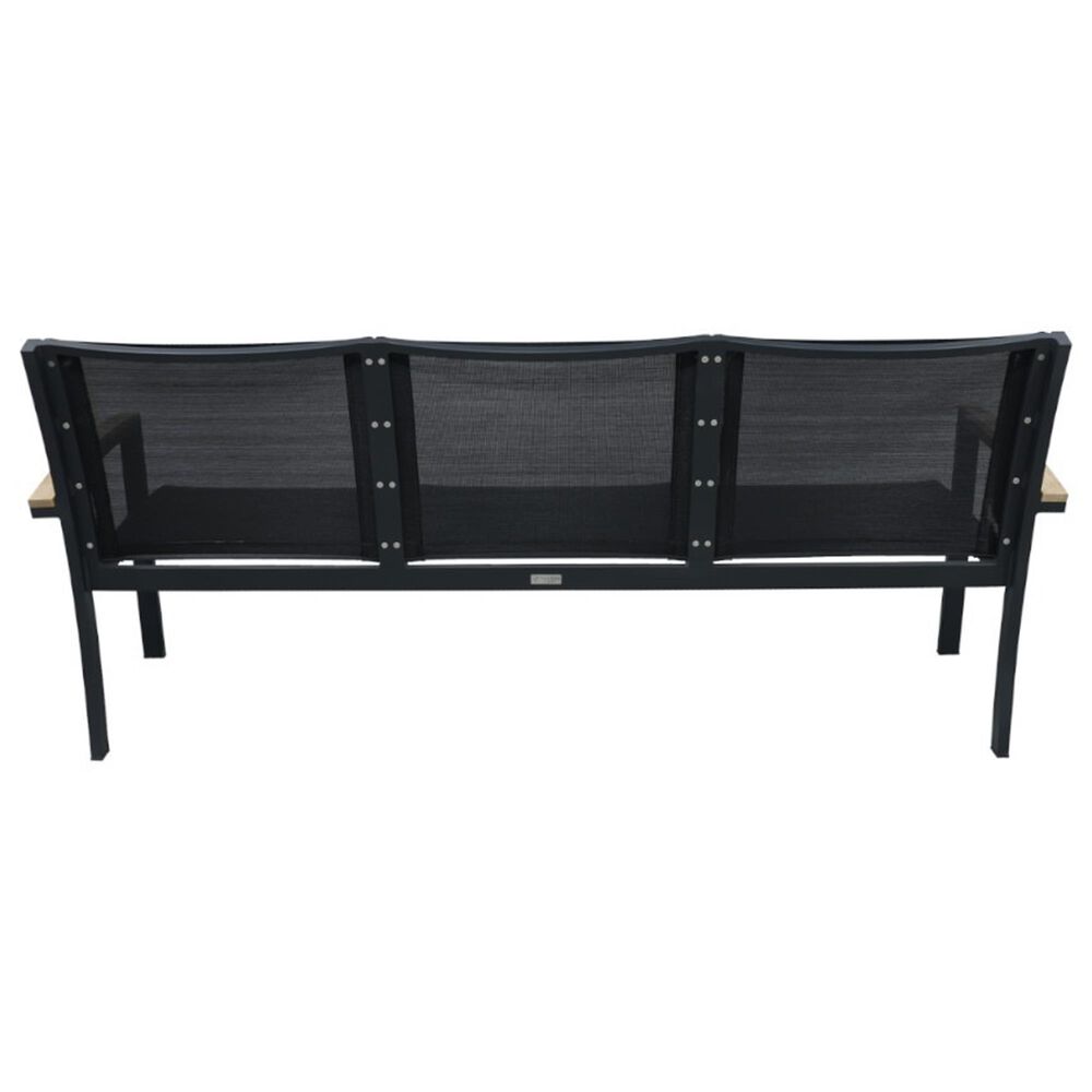 Three Birds Casual Tribeca Patio Stacking 3-Seater Settee in Black, , large