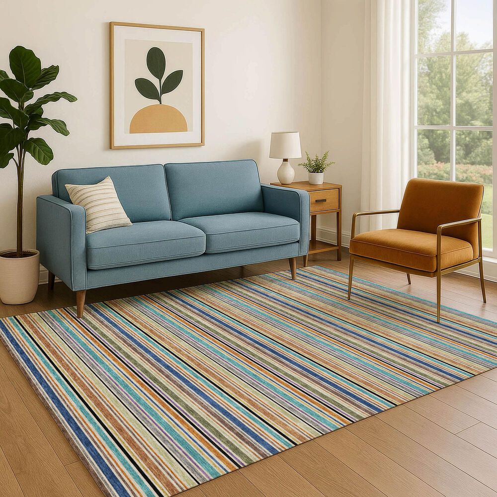 Dalyn Rug Company Soft Essentials Striped Jewel 10' x 14' Indoor/Outdoor Area Rug, , large