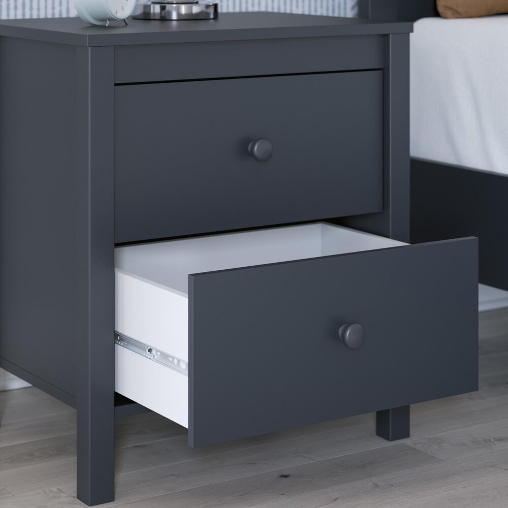 Ashley Simmenfort 2-Drawer Nightstand in Navy Blue, , large