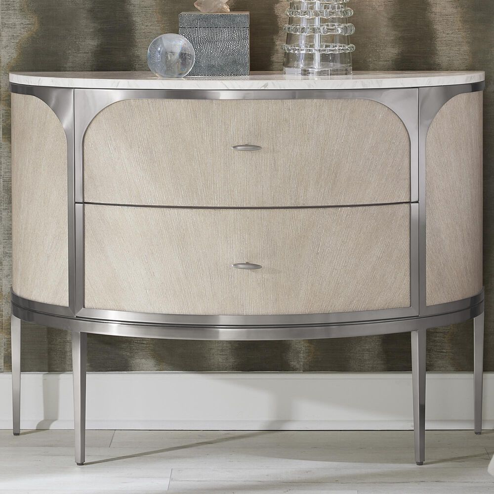 Hooker Furniture Modern Mood 2-Drawer Nightstand in Diamond, Pewter, White and Gray, , large