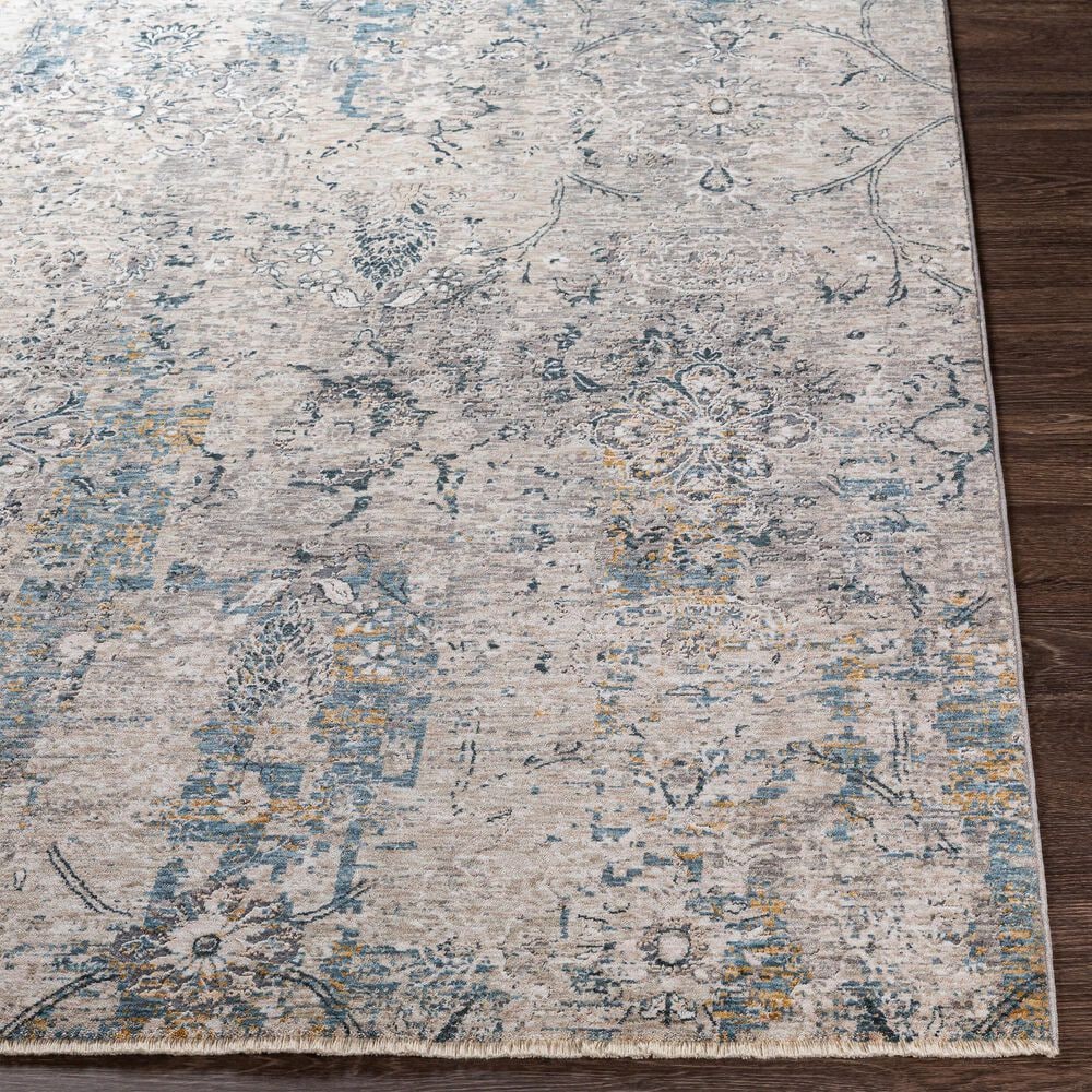 Surya Cardiff CDF-2300 Light Gray, Charcoal, Light Beige, Tan and Dark Blue 10&#39; x 13&#39;11&quot; Area Rug, , large