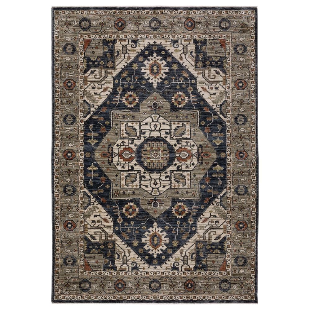 Oriental Weavers Eliana Brown and Blue 7"10" x 10"10" Area Rug, , large