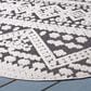 Safavieh Cabana CBN658A 6"7" Round Ivory and Grey Indoor/Outdoor Area Performance Rug, , large