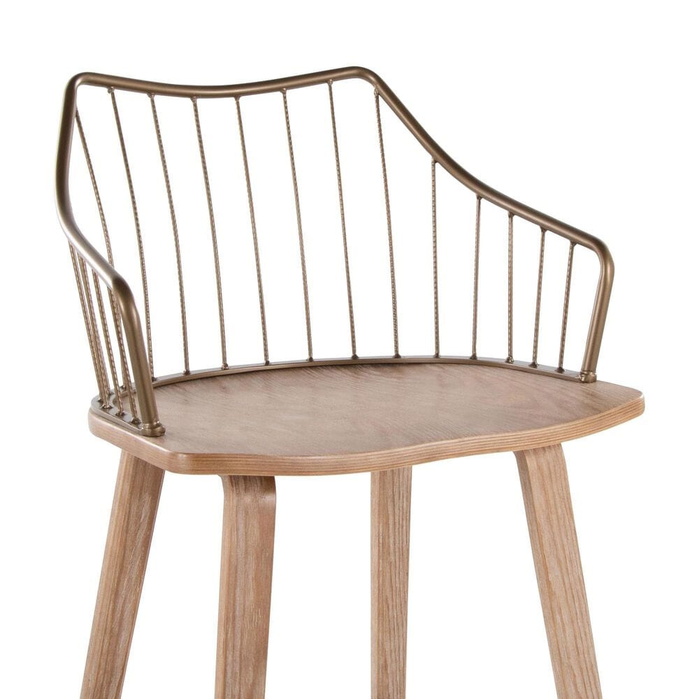 Lumisource Winston Barstool in Whitewashed and Antique Copper, , large