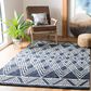 Safavieh Micro-Loop MLP155N 4" x 6" Navy and Ivory Area Rug, , large