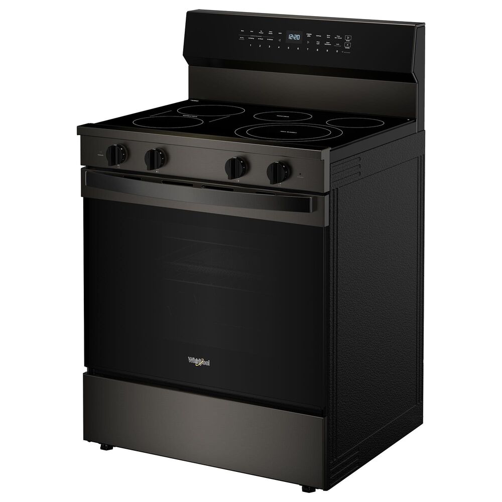 Whirlpool 5.3 Cu. Ft. Freestanding Smart Electric Range with Air Cooking Technology in Black Stainless Steel, , large