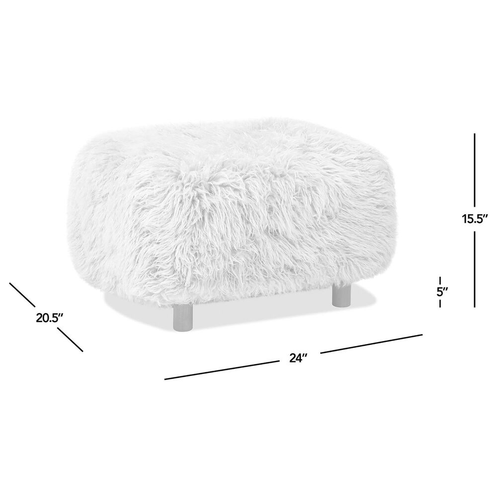 Jennifer Taylor Home Enchante Accent Ottoman in Taupe Beige, , large