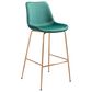 Zuo Modern Tony Bar Stool in Green and Gold, , large