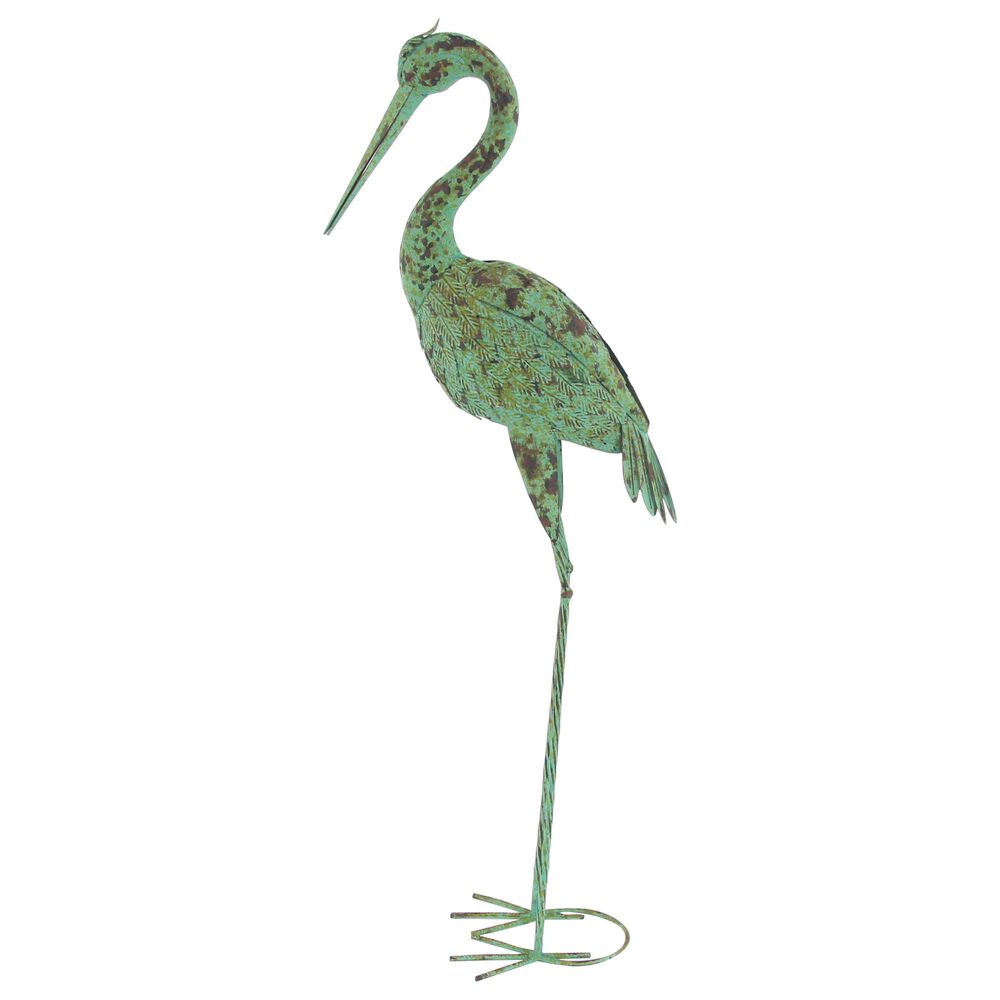 Maple and Jade Coastal Crane Garden Sculpture in Mint Green &#40;Set of 2&#41;, , large