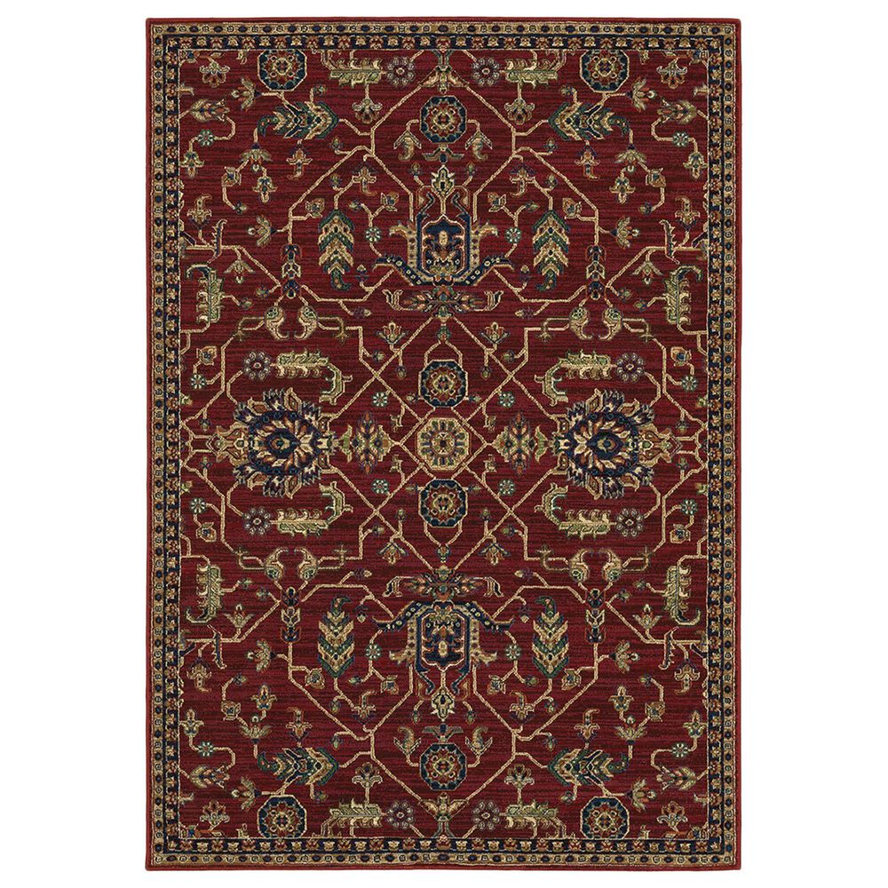 Oriental Weavers Ankara Oriental 531R5 6"7" x 9"6" Red and Blue Area Rug, , large