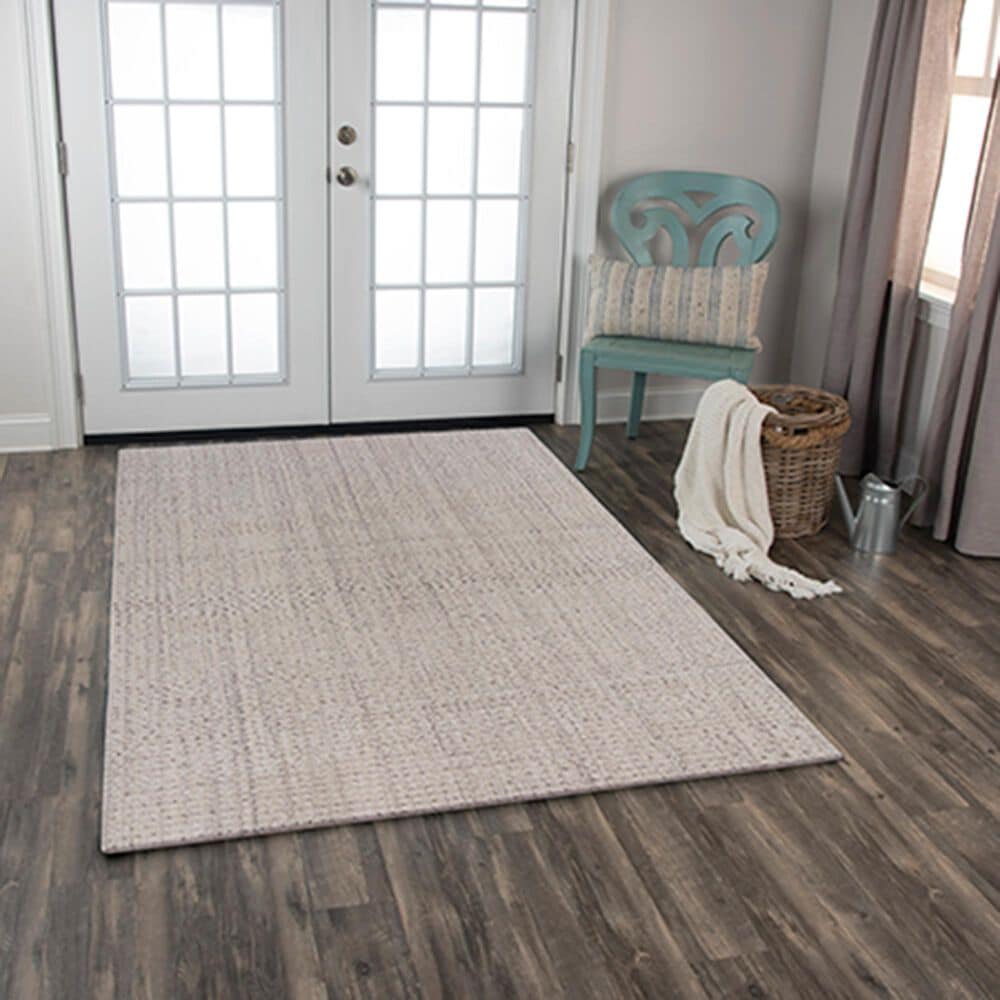 RIZZY Cable 7&#39;6&quot; x 9&#39;6&quot; Gray Area Rug, , large