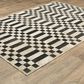 ROW by Oriental Weavers Hunter HNT10 Beige and Black 5"3" x 7"6" Area Rug, , large