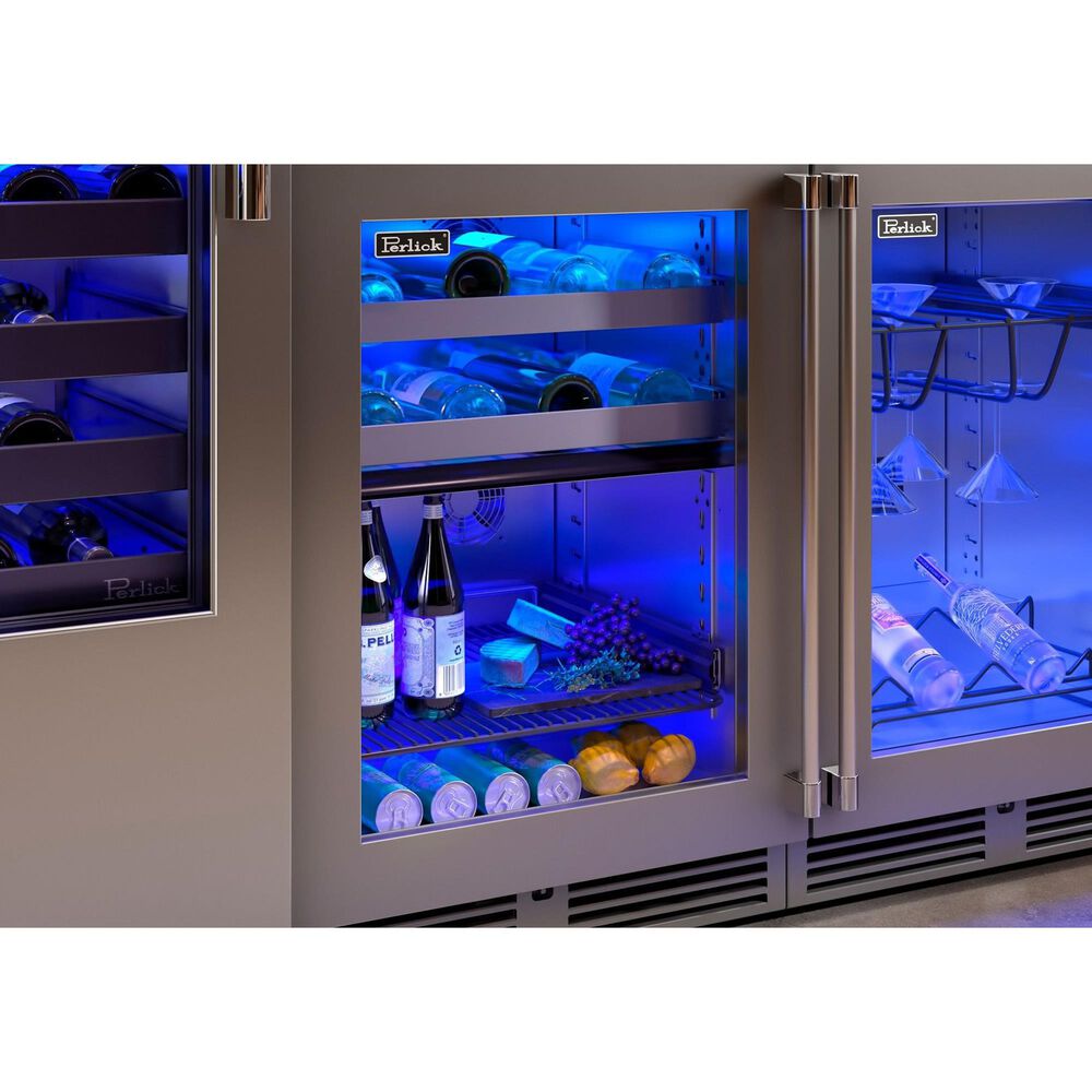 Perlick Signature Indoor Series 5 Cu. Ft. Dual Zone Wine Reserve with Glass Door and Right Hinge in Panel Ready, , large