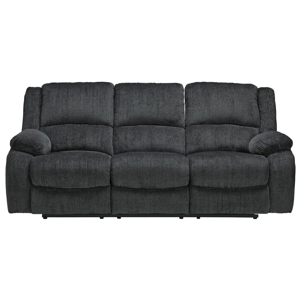 Ashley Draycoll Manual Reclining Sofa and Loveseat Set in Slate, , large