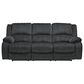Ashley Draycoll Manual Reclining Sofa and Loveseat Set in Slate, , large