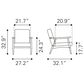 Zuo Modern Rocky Arm Chair in Blue and Black, , large