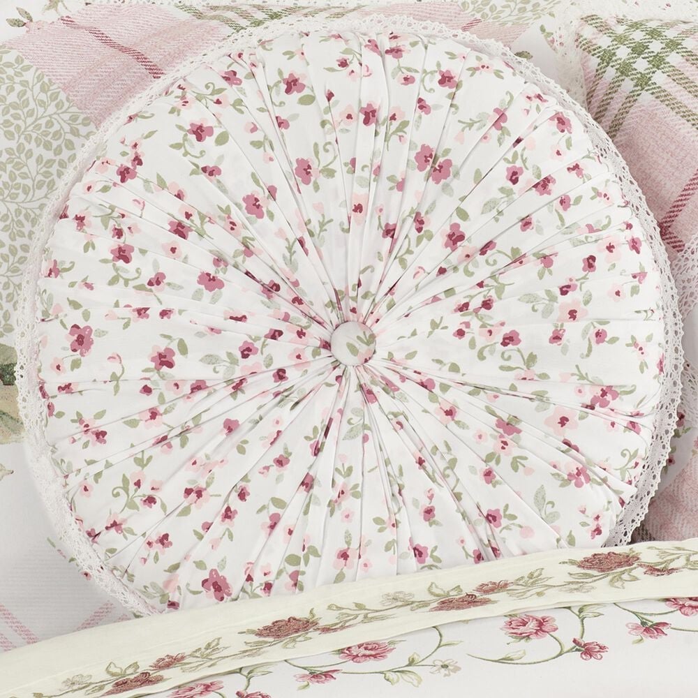 J. Queen New York Bungalow 15&quot; Round Throw Pillow in Rose, , large