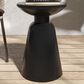 Hearth and Haven Large Patio End Table with Circular Design in Black, , large