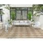 Nourison Positano Geometric Jute 9" x 12" Indoor/Outdoor Area Rug, , large
