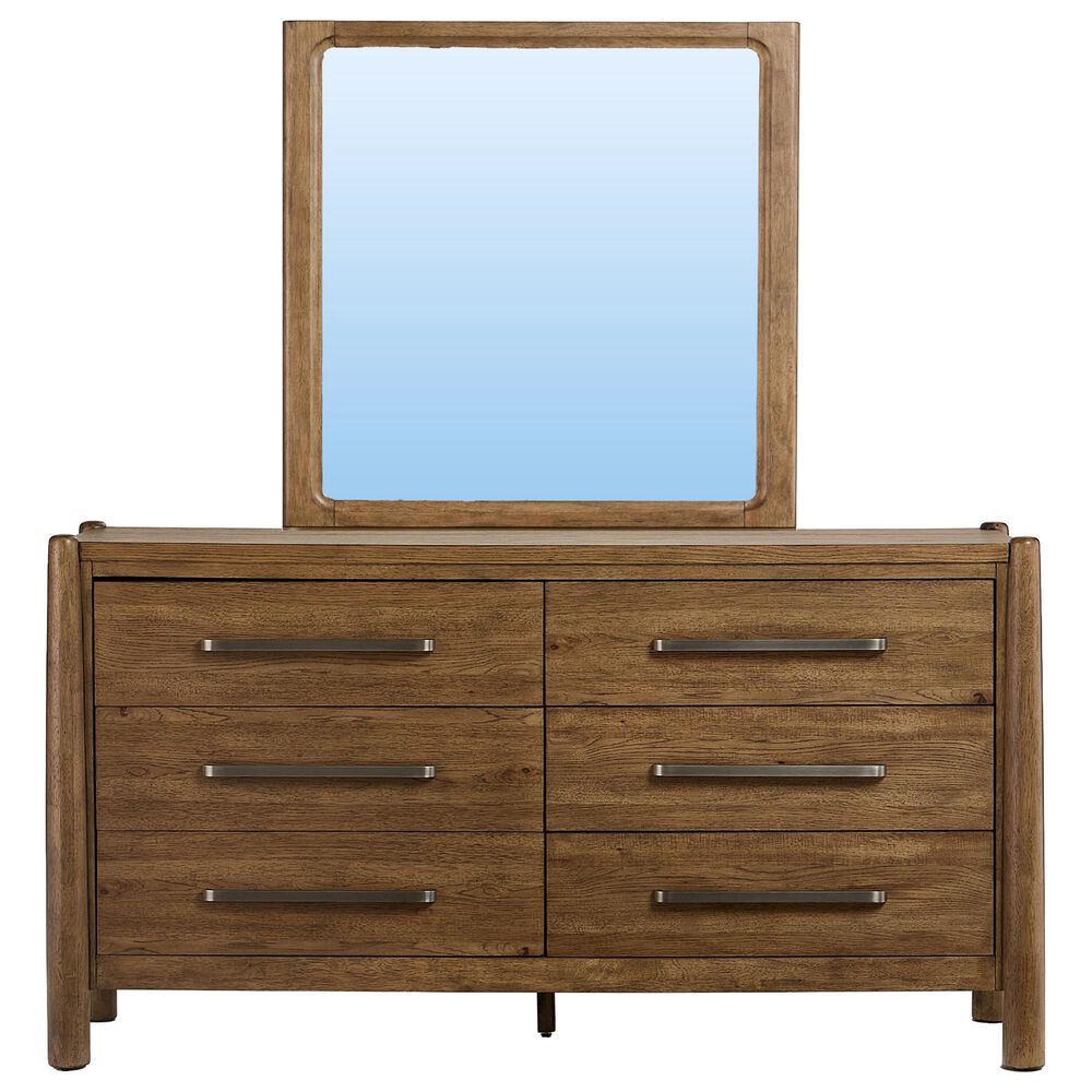 Riverside Furniture Henderson 5 Piece King Platform Panel Bedroom Set in Toasted Pecan, , large
