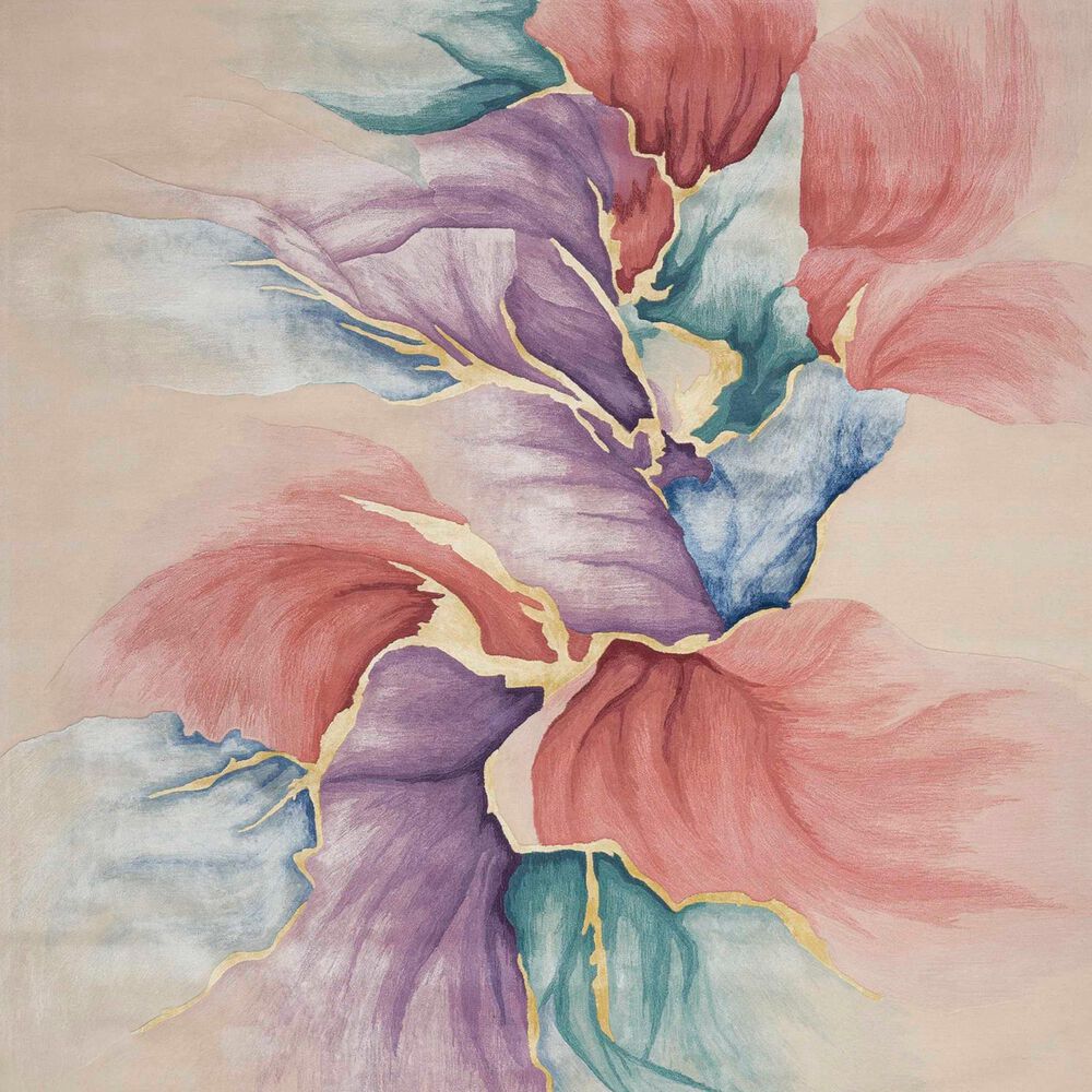 Nourison Prismatic 3&#39;9&quot; x 5&#39;9&quot; Ivory, Purple, Blue and Red Area Rug, , large