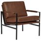 Ashley Puckman Leather Accent Chair in Brown, , large