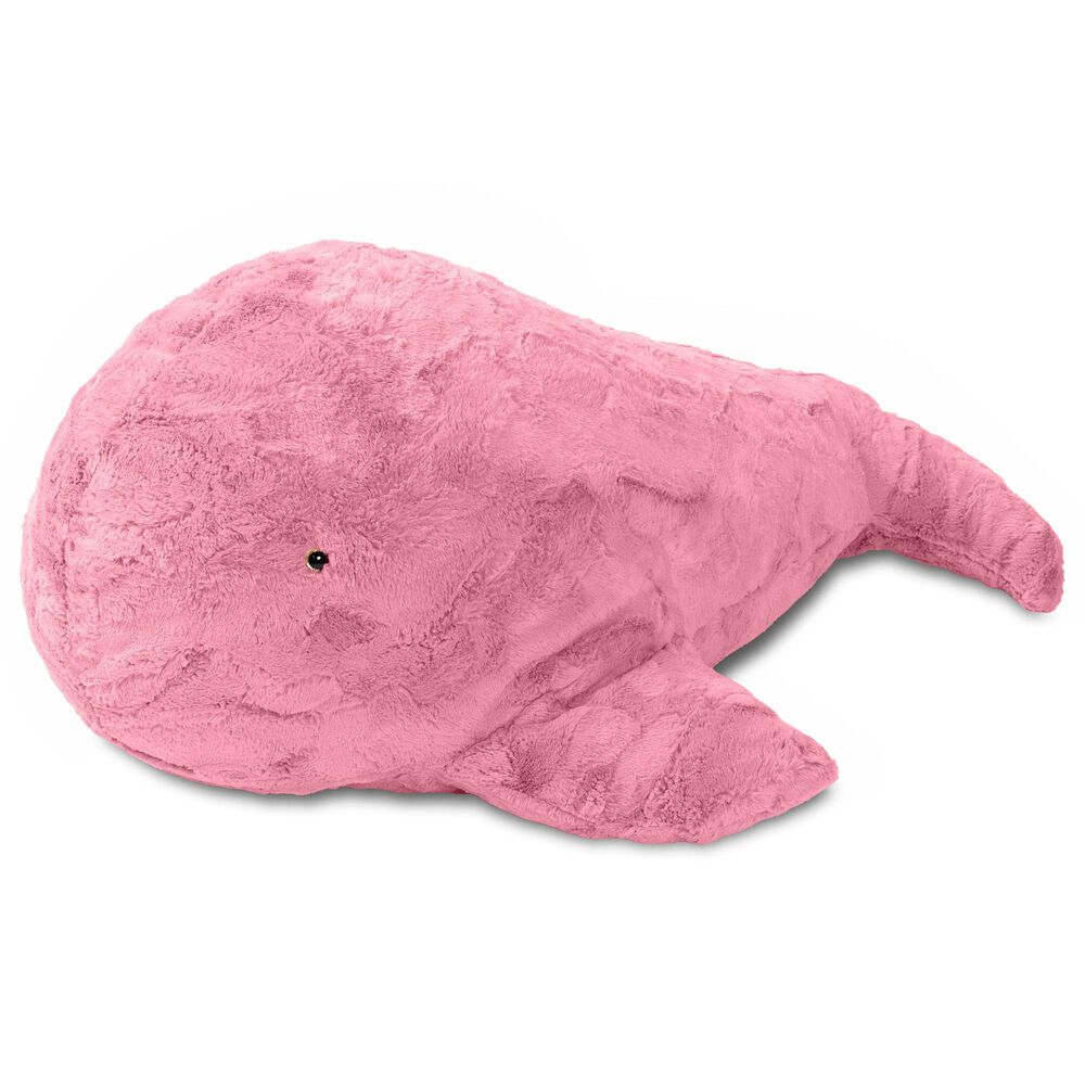 Jaxx Marina The Whale Sea Buddy Large Kids Stuffed Animal Bean Bag in Wild Rose, , large