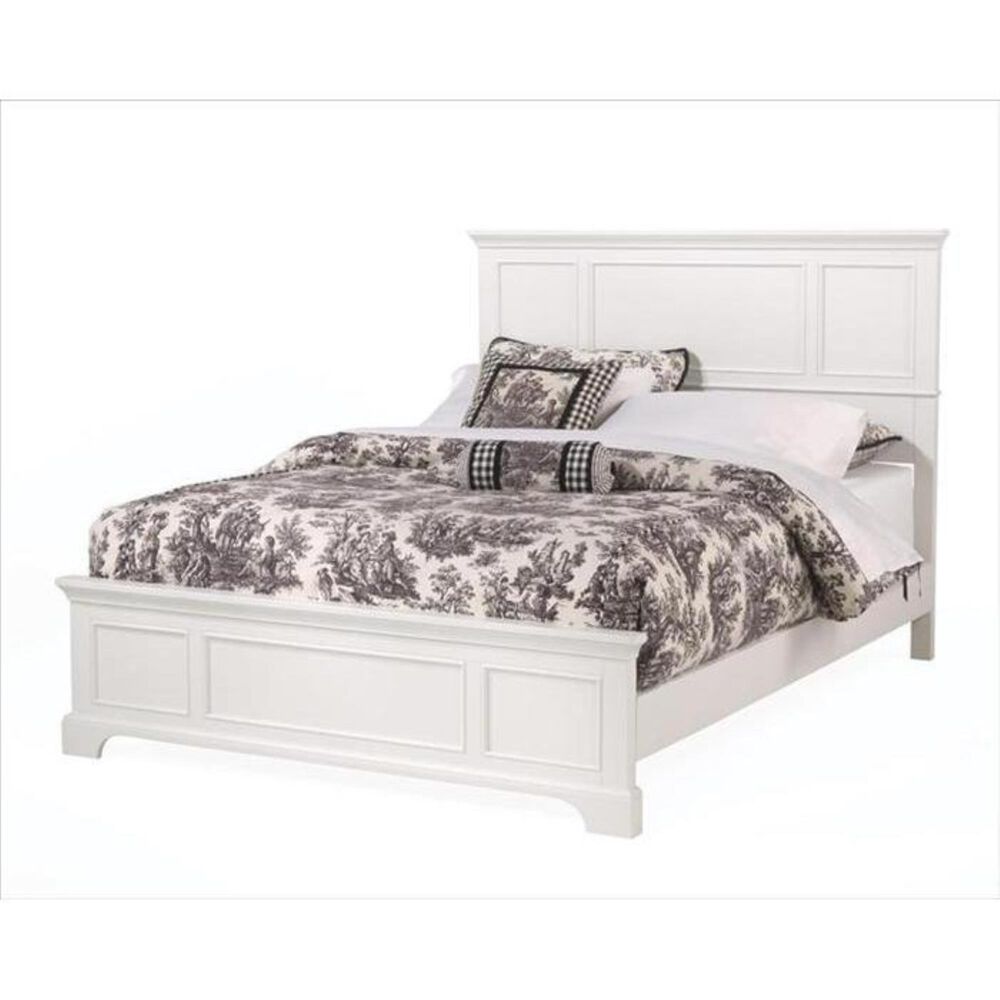 Homestyles Naples Queen Panel Bed in White, , large