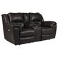 Southern Motion Pandora Leather Power Console Loveseat with Power Headrest in Fossil, , large