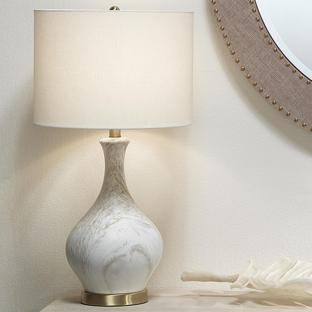 Splendor Living Verona Table Lamp in Grey and Gold, , large