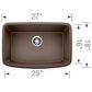 Blanco Valea 27" Single Bowl Kitchen Sink in Cafe, , large
