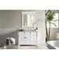 James Martin Vanities Brookfield 48" Single Bathroom Vanity in Bright White with 3 cm Carrara White Marble Top and Rectangle Sink, , large