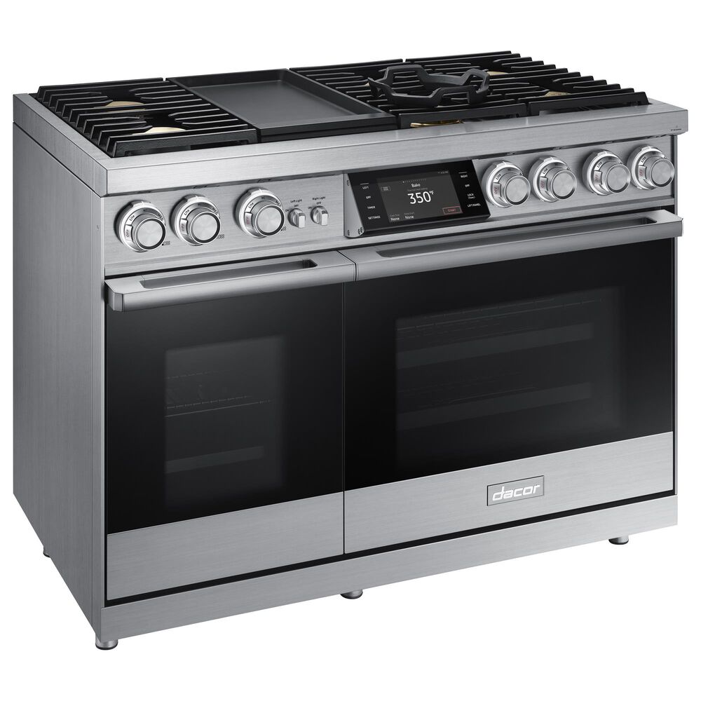 Dacor 48" Professional Dual Fuel Range in Silver Stainless Steel, , large