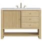 James Martin Vanities Marigot Single 48" Single Vanity in Sun-washed Oak with 3 cm Ethereal Noctis Quartz Top, , large