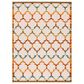 Safavieh Cabana CBN333A 8" x 10" Ivory and Orange Indoor/Outdoor Area Performance Rug, , large