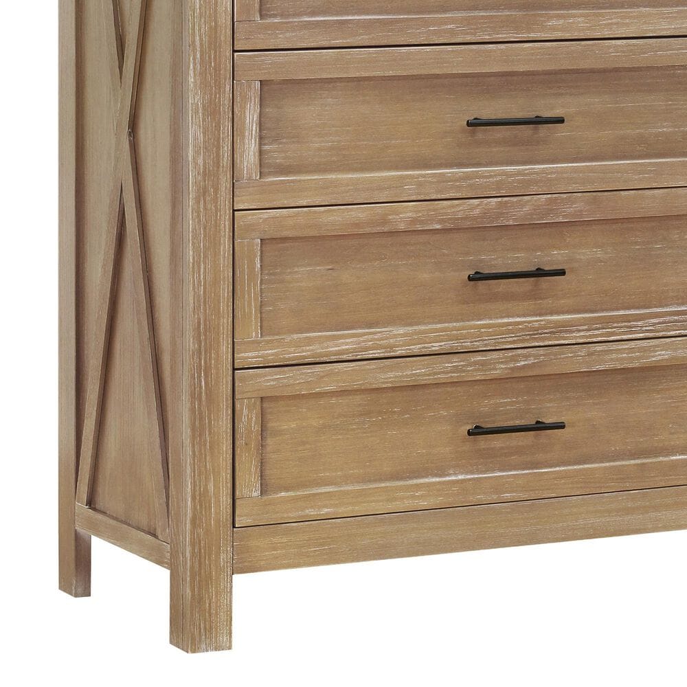 DaVinci Emory Farmhouse 6-Drawer Chest in Driftwood, , large