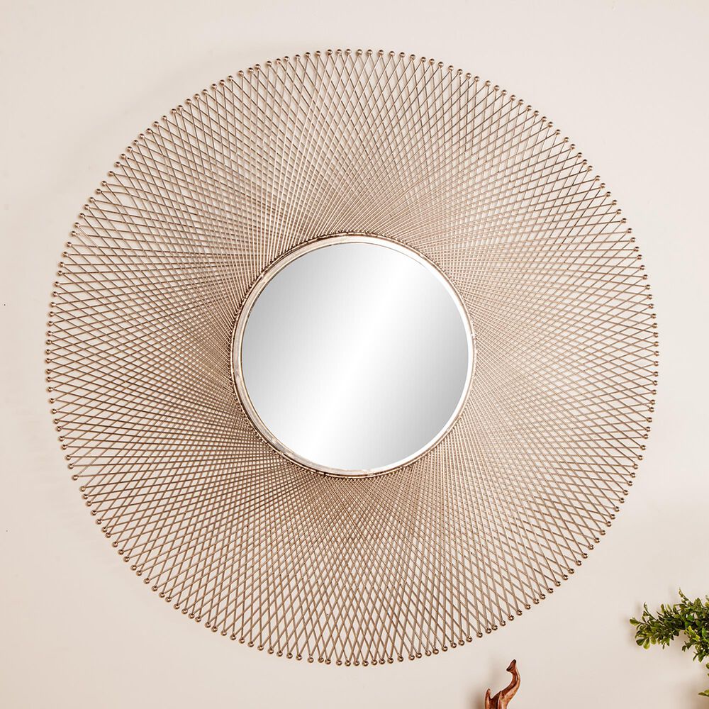Maple and Jade 45" Wall Mirror in Grey, , large