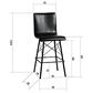 Blue Sun Designs Messina Barstool in Black, , large