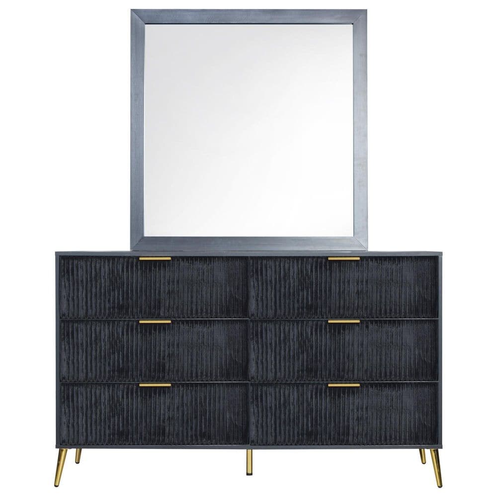 New Heritage Design Kailani 5-Piece King Bedroom Set in Black, , large